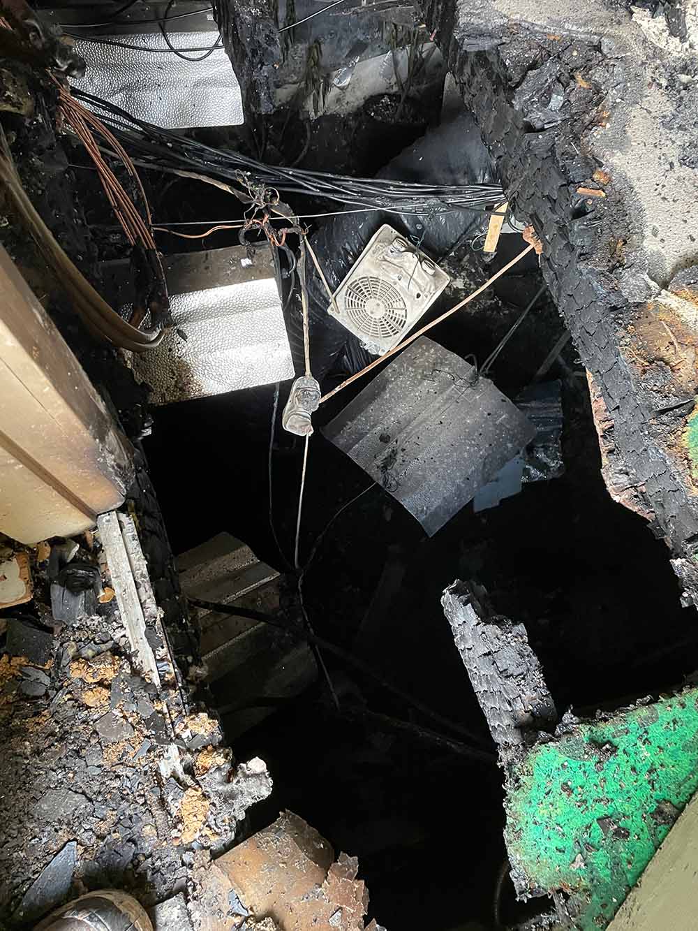Property Insuracne & Illegal Activity – Landlords Property insurance & illegal activity. Image shows property damage caused by illegal activity